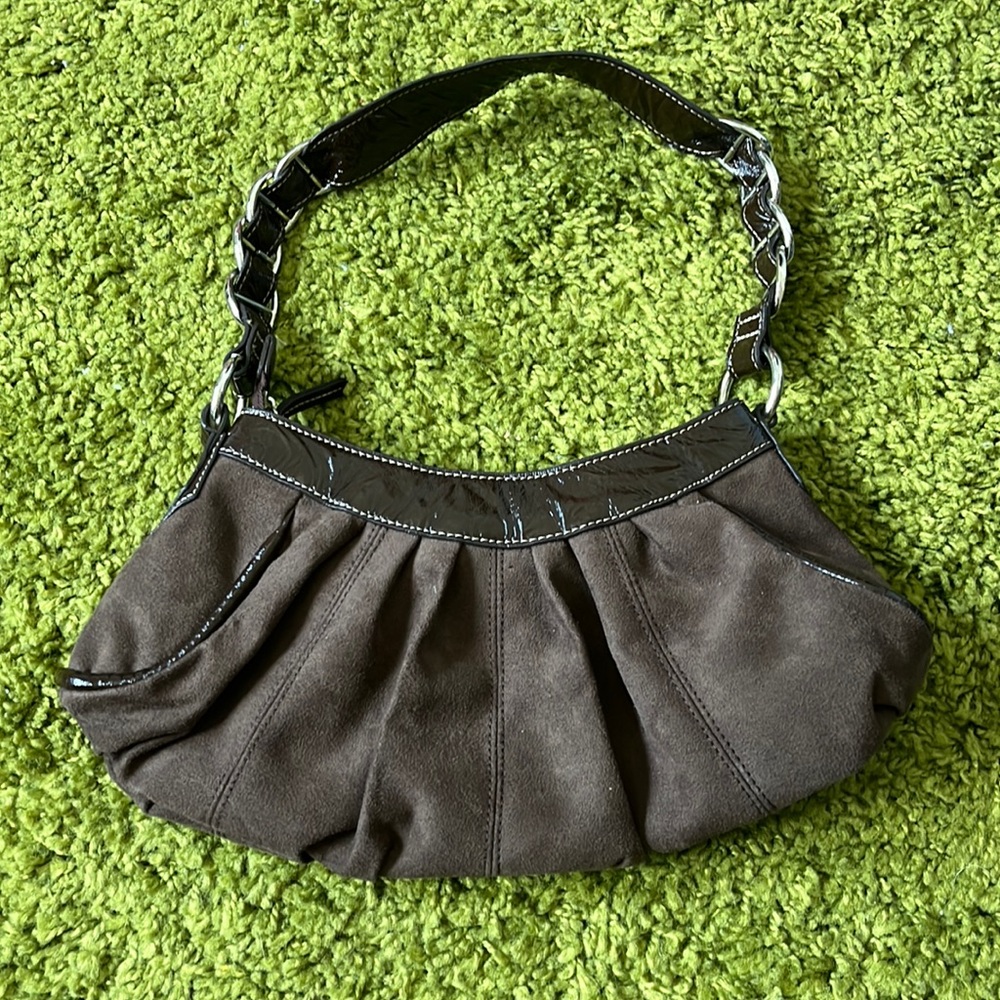 brown baguette bag